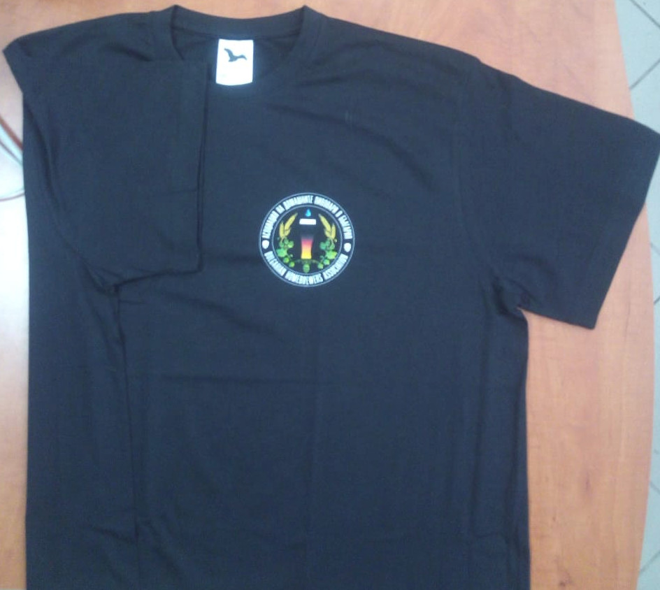 T-shirt with logo of Bulgarian Homebrewers association - black