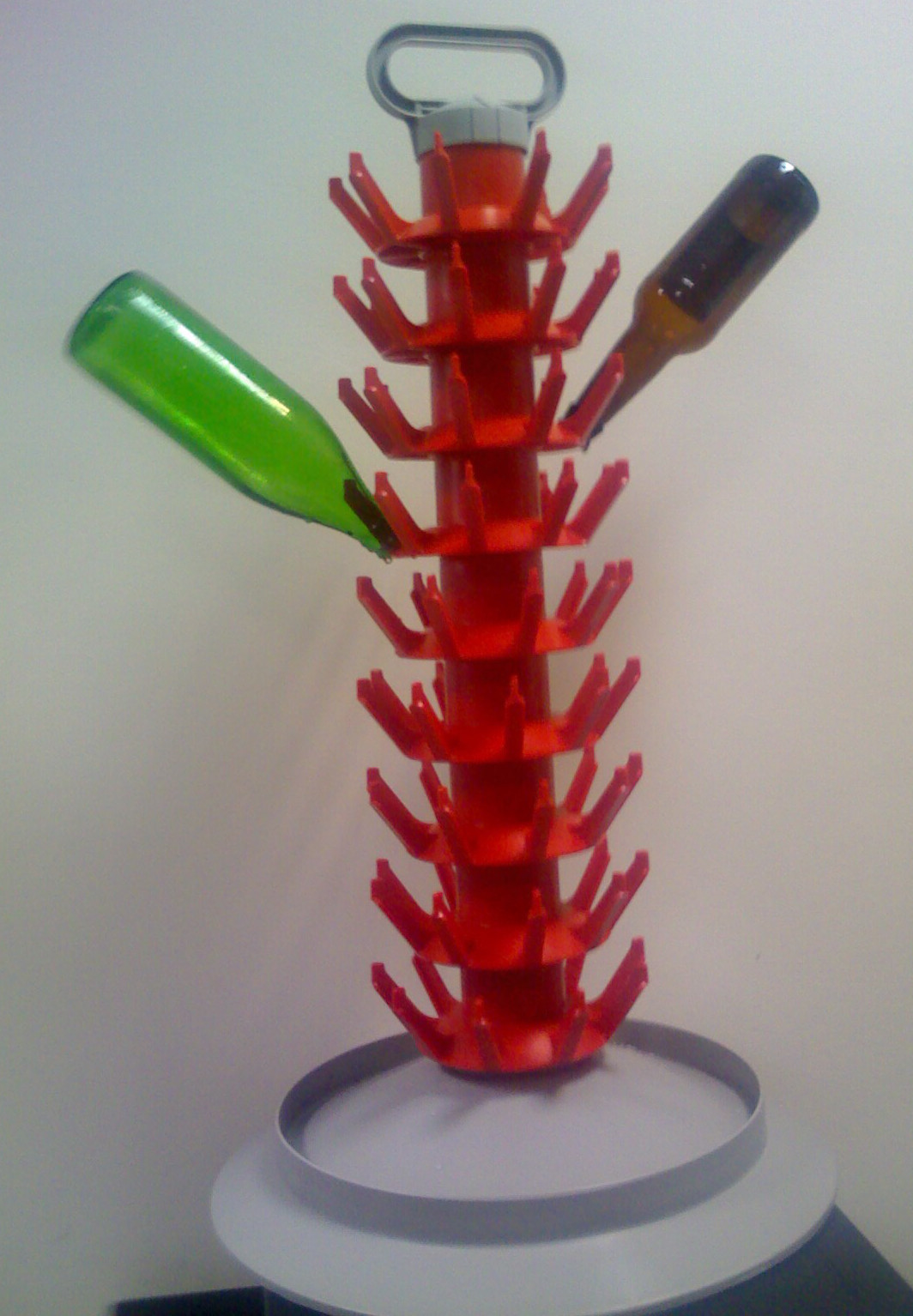 Bottle drainer for 81 bottles